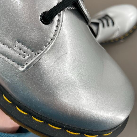 Dr. Martens Silver Chrome 1461 Vegan Dress Shoes Wedding Prom Cosplay US Size 5 - Picture 11 of 11